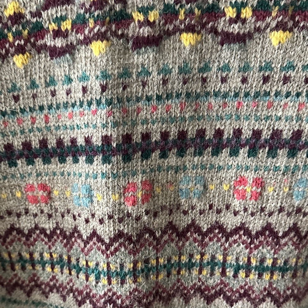 Lauren Ralph Lauren Multicolor Patterned Cardigan Vintage Hand knit - Picture 9 of 11